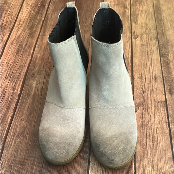 Sorel Joan of Artic Wedge II Gray Suede Chelsea Boot Sz 8.5 - Picture 6 of 6